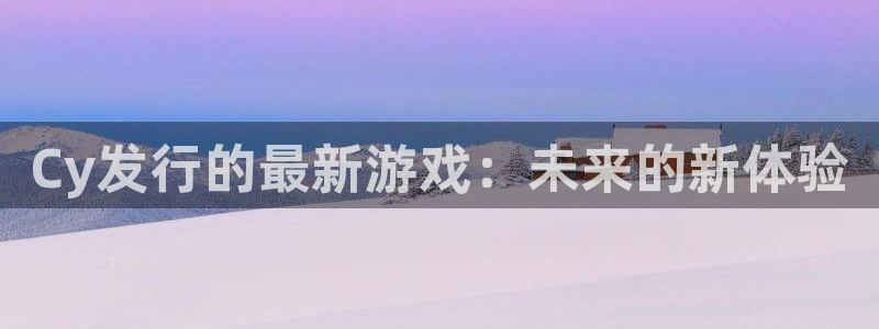 新宝GG官网注册平台官网登录：Cy发行的最新游戏：未来的新体验
